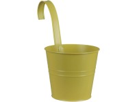 A.H.G. Zinkový kvetináč na balkón, žltozelená, pr. 11 x 22 cm