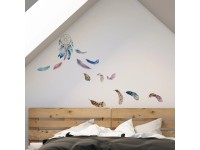 Crearreda Samolepiace dekorácie, akvarel - lapač snov, 2 hárky, 31 x 31 cm