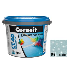 Ceresit CE40 Flexjoint Ice Glow (č. 195) vo vedre, vhodný pre škáry 1-8 mm.
