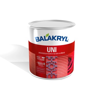 BALAKRYL Univerzálna farba na kov a drevo UNI LESK 0150 tmavo sivá 0,7 kg
