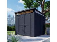 Bertilo Záhradný domček Woodline Pent, antracitový, 234 x 226 cm