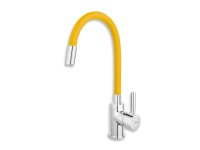 Novaservis Stojanková drezová batéria Ferro Flexi 70710 žltá-chróm