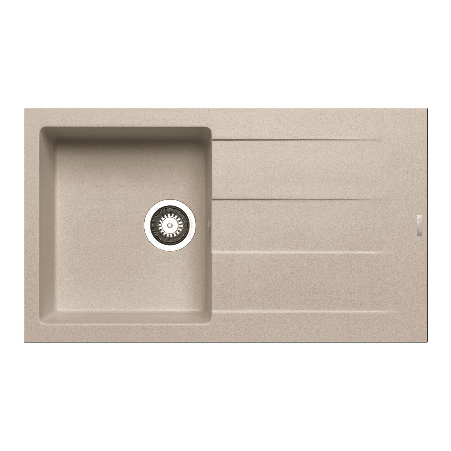 E-shop Pyramis Granitový drez s odkvapkávačom Athlos 1B 1D, beige, 86 x 50 cm