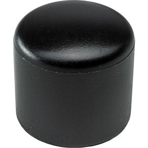 Čierna krytka Hettich pre okrúhle rúrky (Ø 20 mm) z plastu, sada 4 kusov.