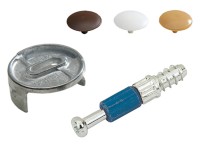 Hettich Spojovacie kovanie s krytkami priemer 25 mm x 24,5 mm oceľ, 8 ks