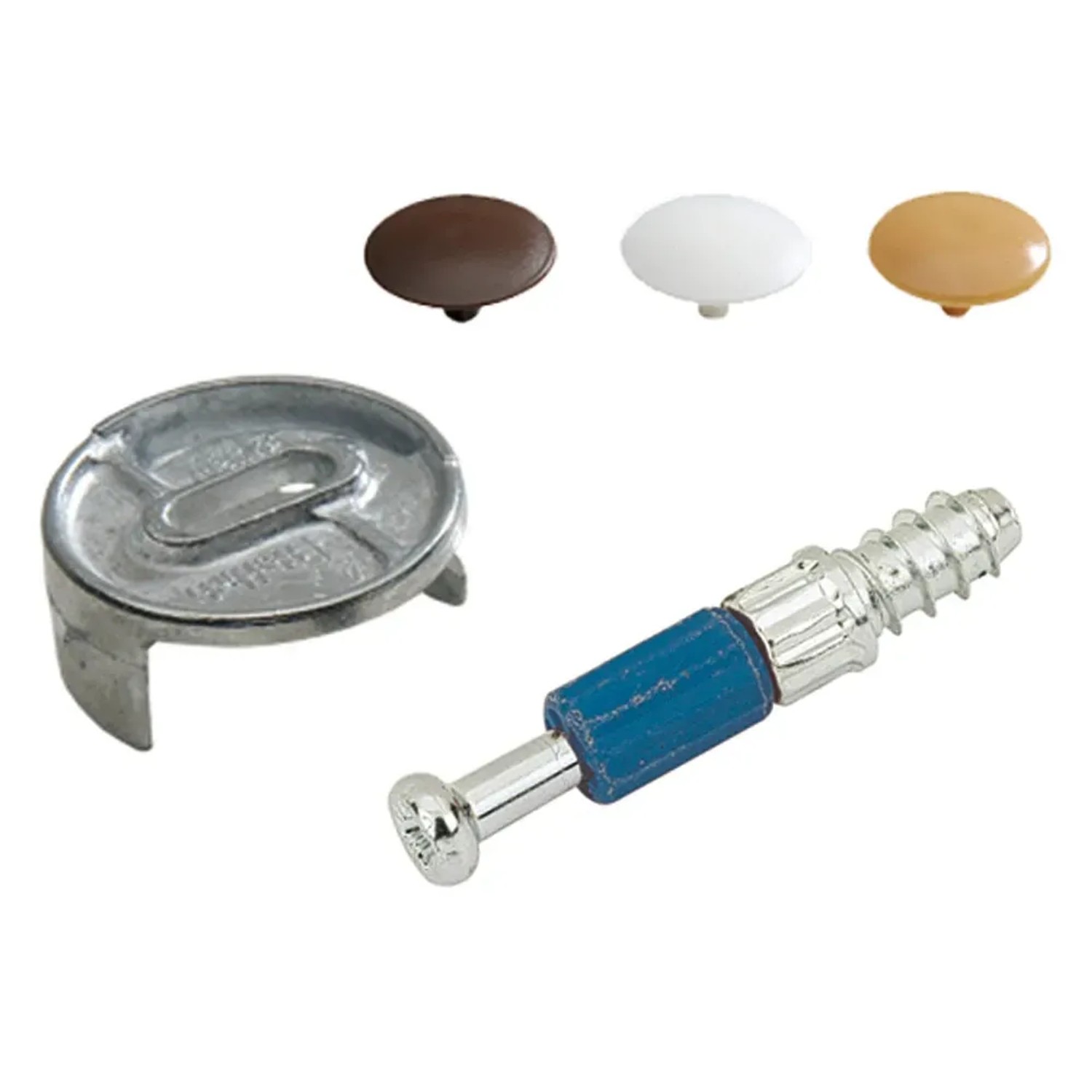 E-shop Hettich Spojovacie kovanie s krytkami priemer 25 mm x 24,5 mm oceľ, 8 ks