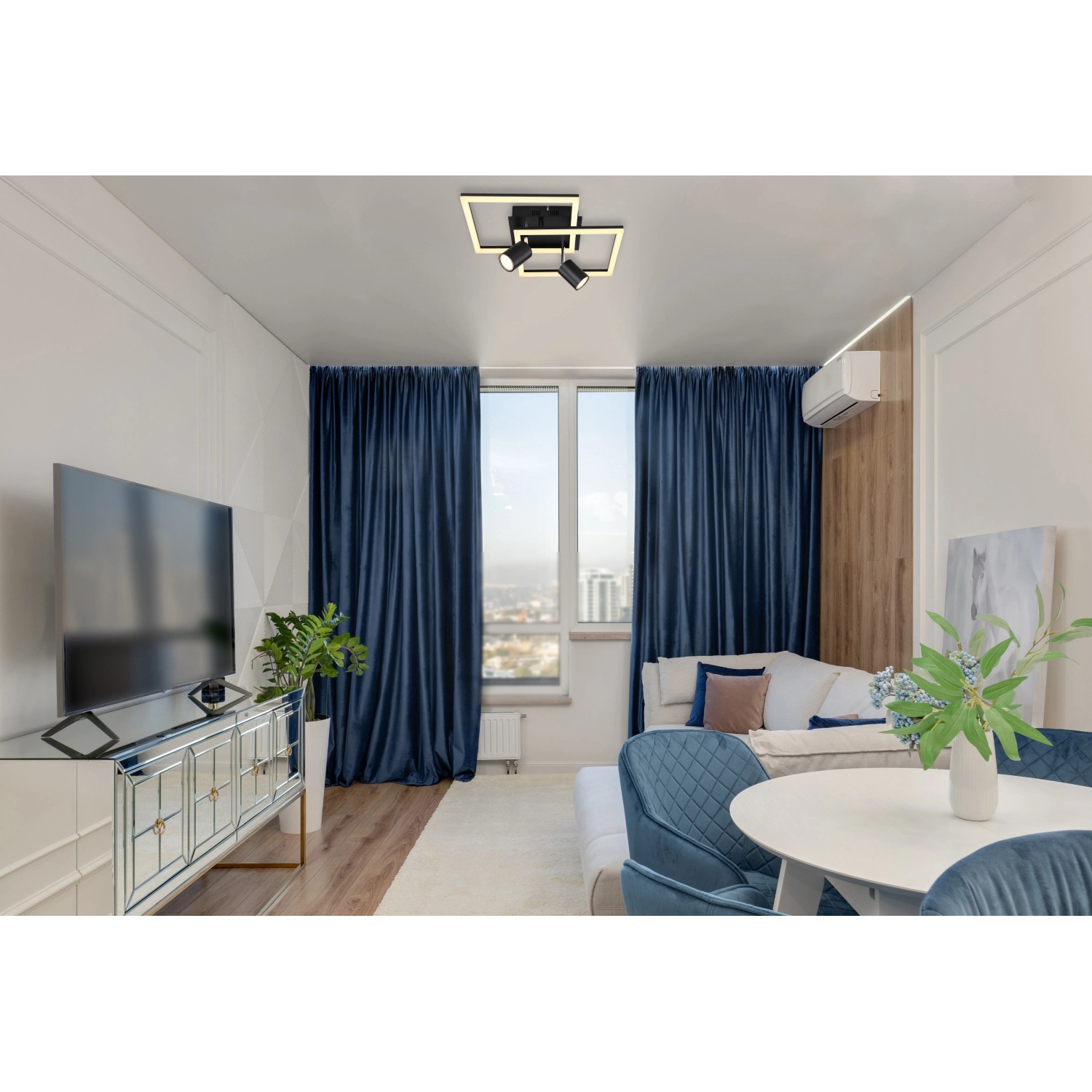 E-shop GLOBO LED stropné svietidlo DANNY GU10 36 W, 3450 lm, 3000 K, 420 x 420 x 190 mm