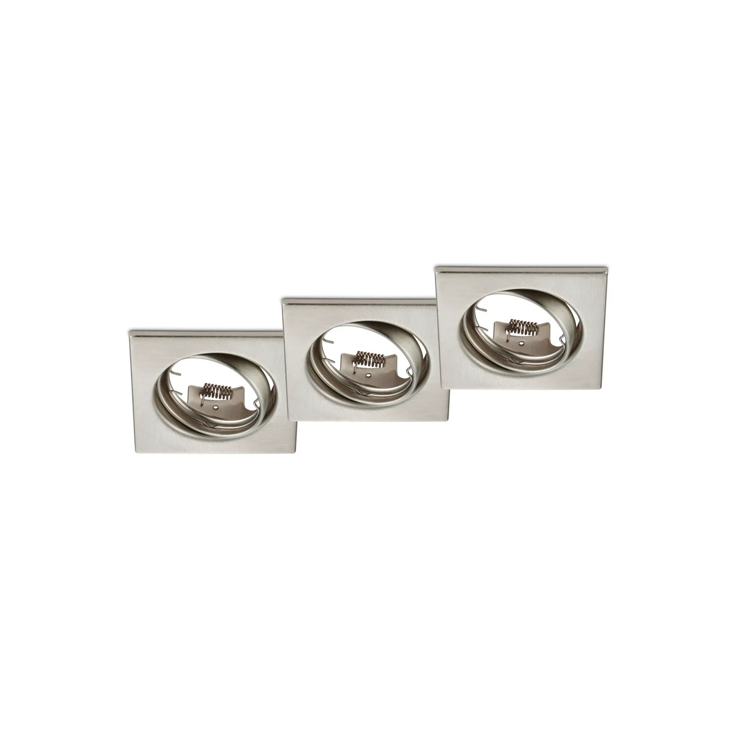 E-shop Trio Vstavané svietidlo Jura 3 x GU10, matný nikel 80 x 80 x 70 mm