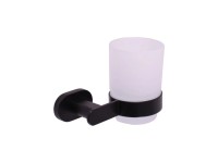 Držiak na zubné kefky Yukon, čierno-chrómový Držiak na zubné kefky Yukon, čierno-chrómový