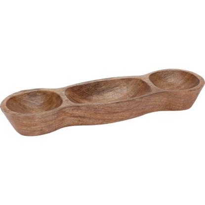 Koopman Podnos z mangového dreva 39,5 x 12,5 x 5,5 cm