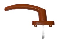 Plastová okenná kľučka, svetlo hnedá