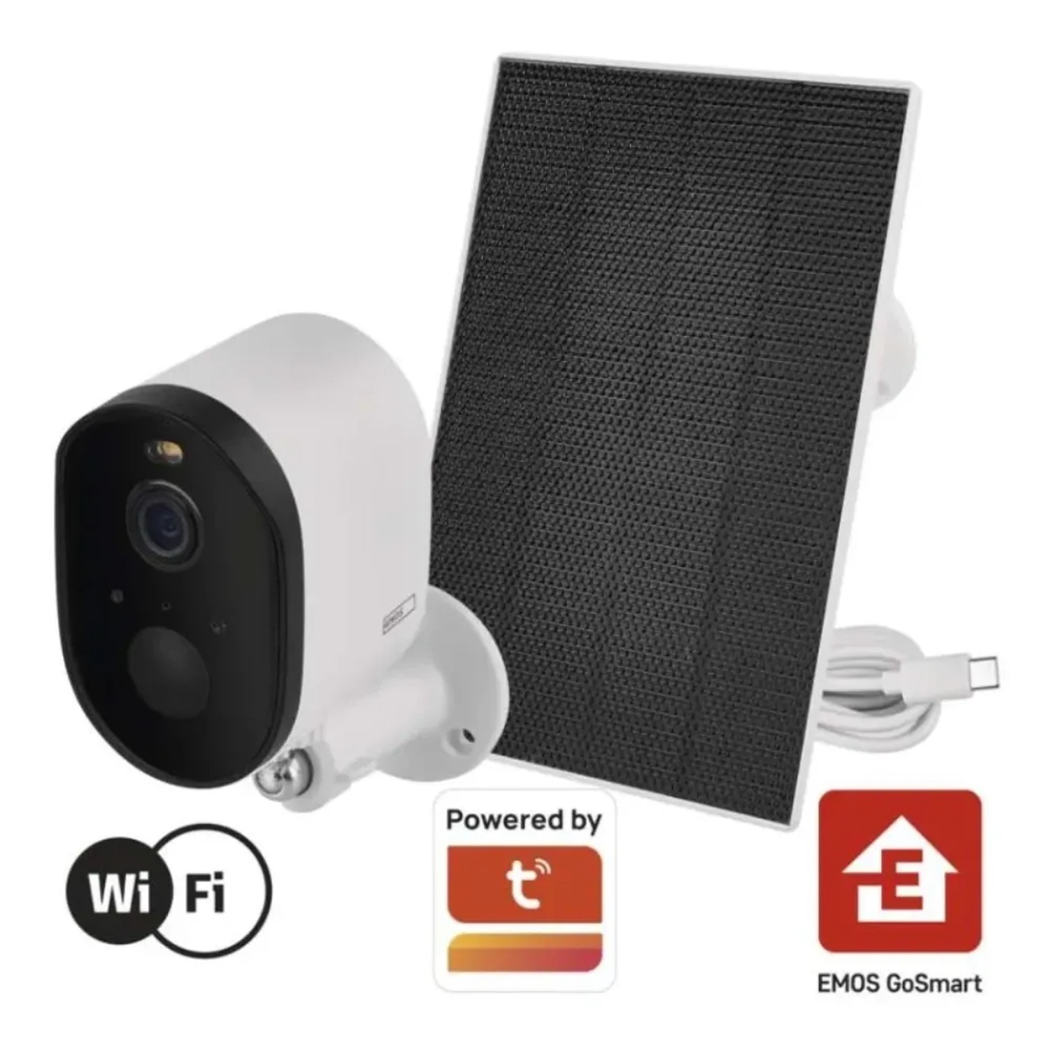 EMOS GoSmart Vonkajšia batériová kamera IP-1150 SNAP s WiFi a solárnym panelom
