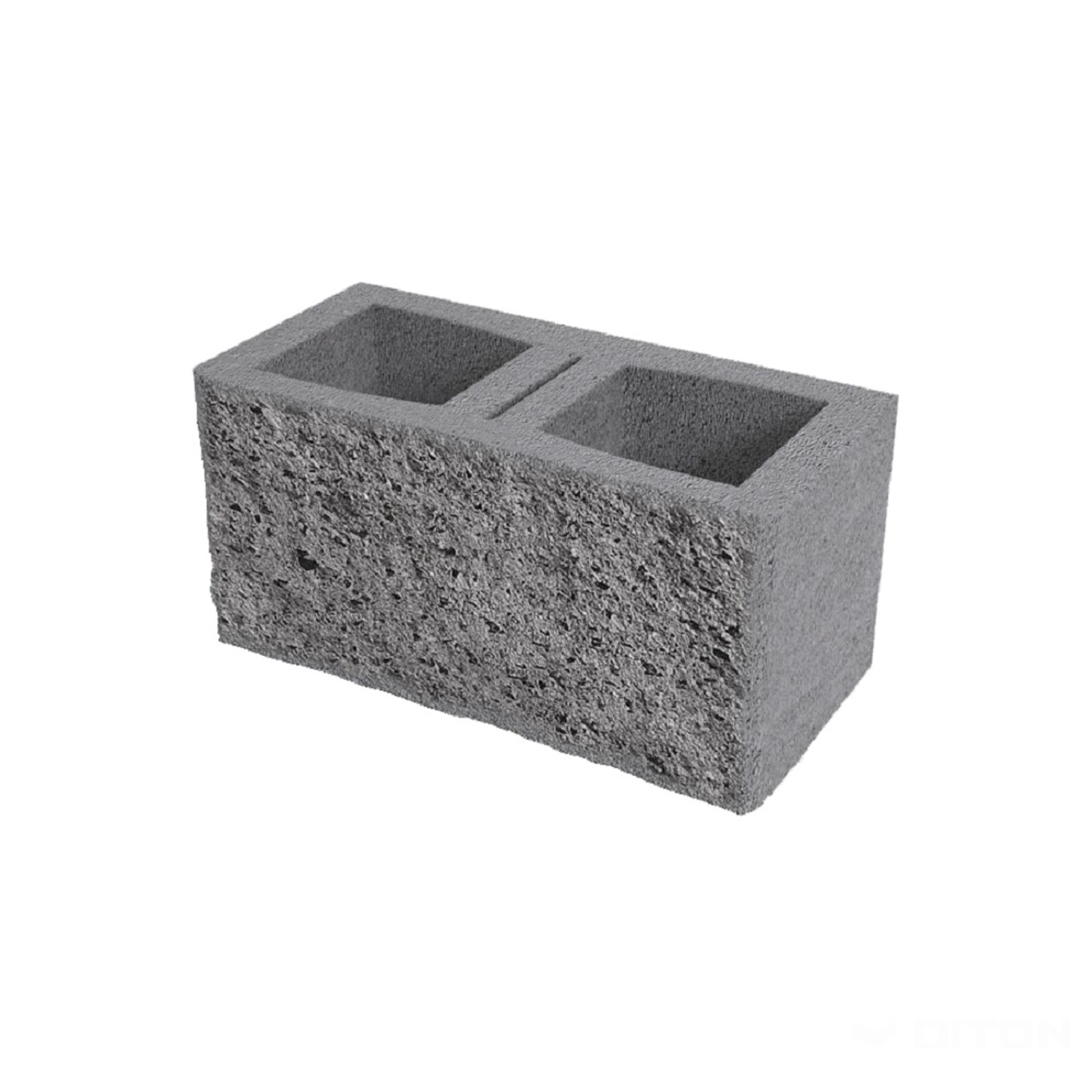 E-shop DITON Plotová tvárnica s fazetou B obojstranná prírodná 38,5 x 19 x 19 cm