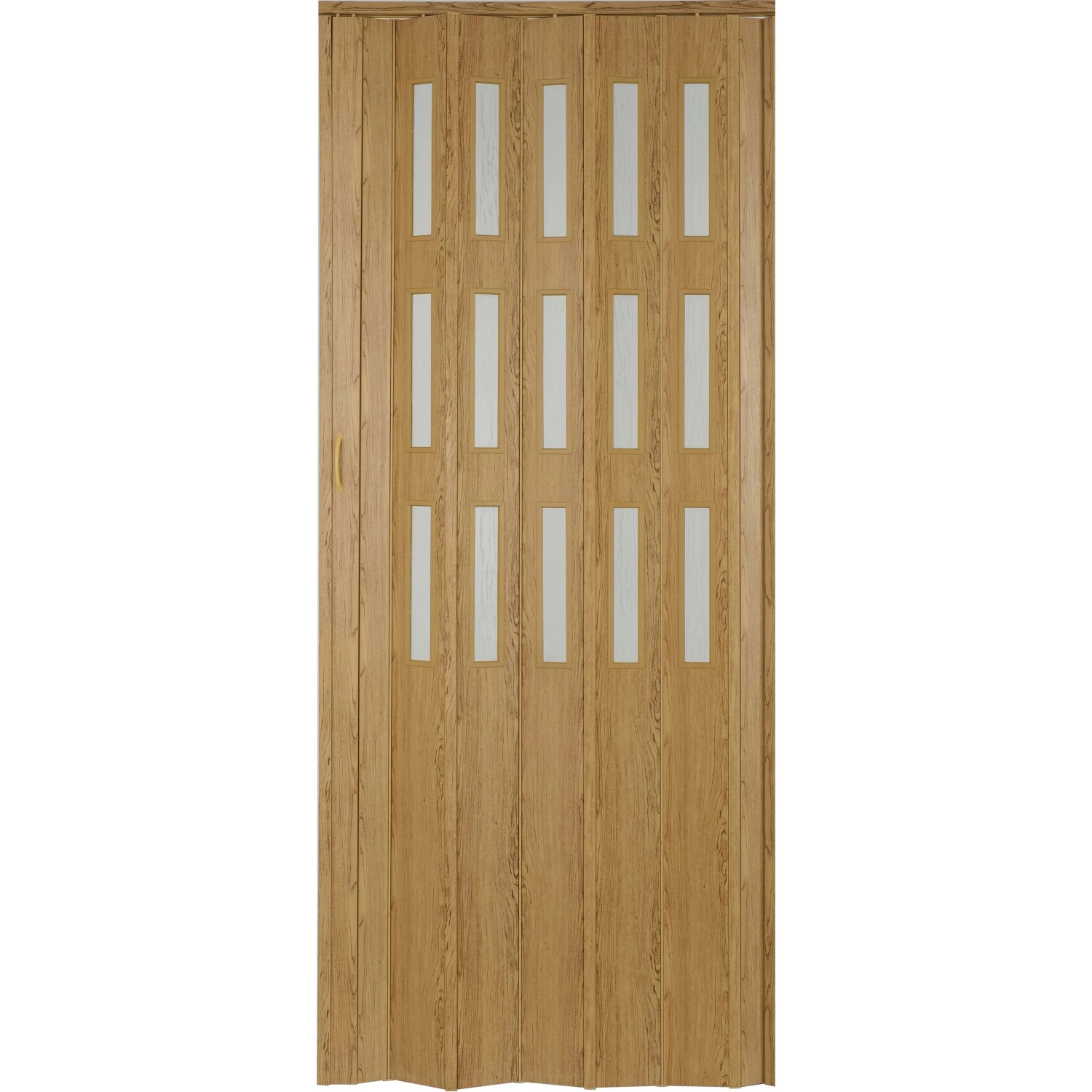 E-shop HOPA Plastové zhrňovacie dvere Matrix presklené buk rustikálny 87 x 200 cm