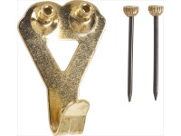 LUX Nástenný háčik veľkosť 3 pomosadzený, 4 ks