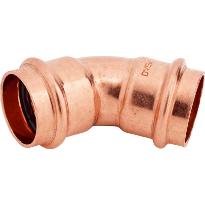 Lisovacie koleno typ II meď 45°, pr. 28 mm, 1 ks