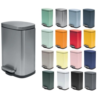 Spirella Nášľapný odpadkový kôš Akira, kov, strieborný, 5 l