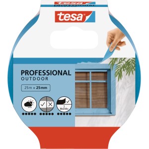 Tesa Professional Outdoor Maskovacia páska, 25 m x 25 mm, pre presné vonkajšie okraje náteru.