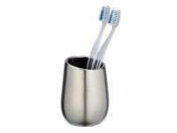 Wenko Pohár na zubné kefky Badi 8 x 11 x 8 cm strieborný matný Wenko Pohár na zubné kefky Badi 8 x 11 x 8 cm strieborný matný