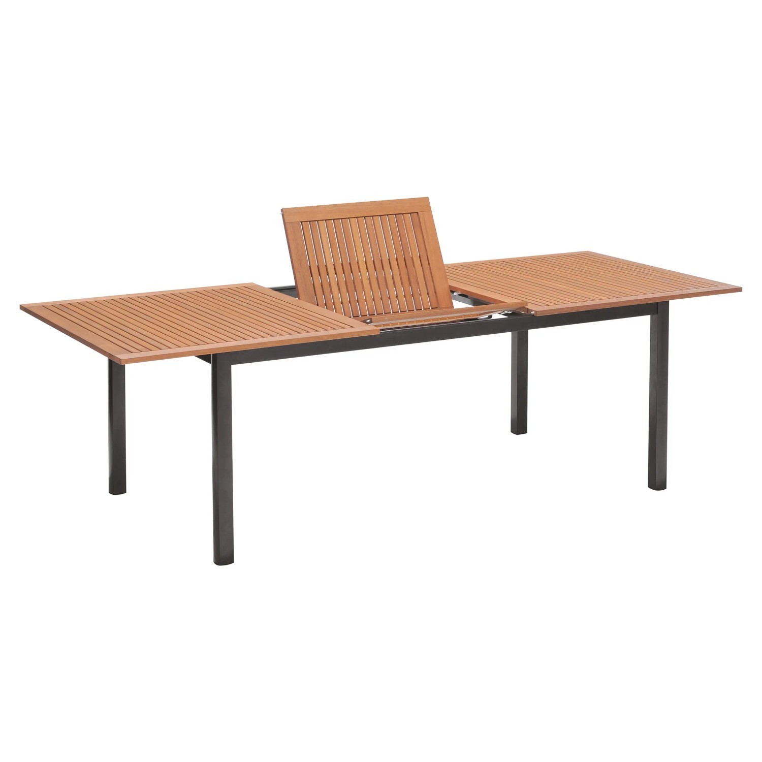 E-shop OBI Rozkladací záhradný stôl Bonlee hliník/eukalyp.drevo 74,5 x 99 x 179/239,1cm