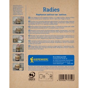 KIEPENKERL BIO Reďkovka (Raphanus sativus var. sativus) na klíčenie 60 g