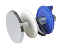 Umyvadlová záslepka mosadz priemer 50 mm, chróm