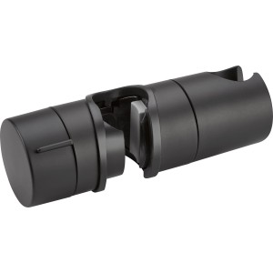 Čierny držiak sprchovej hlavice baliv pre sprchové tyče (Ø 18-25 mm), sprchové príslušenstvo.
