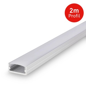 Briloner LED pásik hliníkový profil, samolepiaci, 2 m, hliníkovo biely.