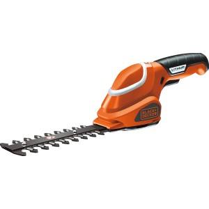 Akumulátorové nožnice na kríky Black+Decker GSL300, 3,6 V, dĺžka čepele 150 mm na presné tvarovanie.