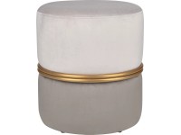 Taburet Modern Antique priemer 36 cm V: 40 cm svetlosivý a tmavosivý so zlatou f