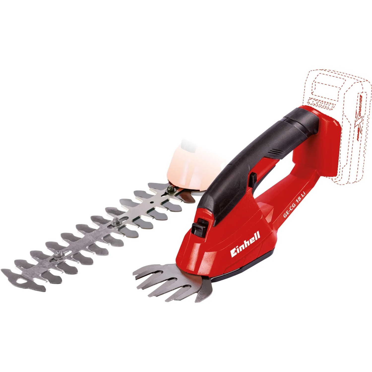 E-shop Einhell Power X-Change Akumulátorové nožnice na trávu a kríky GE-CG 18 Li Solo