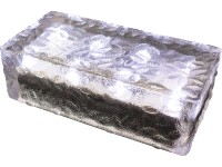Fuchs Design LED solárna zámková dlažba, studená biela, 19,6 x 9,6 x 6 cm