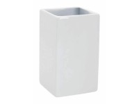 Spirella Téglik na zubné kefky Quadro, biela, 6,5 x 6,5 x 10,5 cm