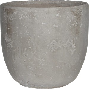 Svetlosivý kvetináč Mica Jimmy, Ø 19 cm, z robustného cementu pre vnútorné použitie.