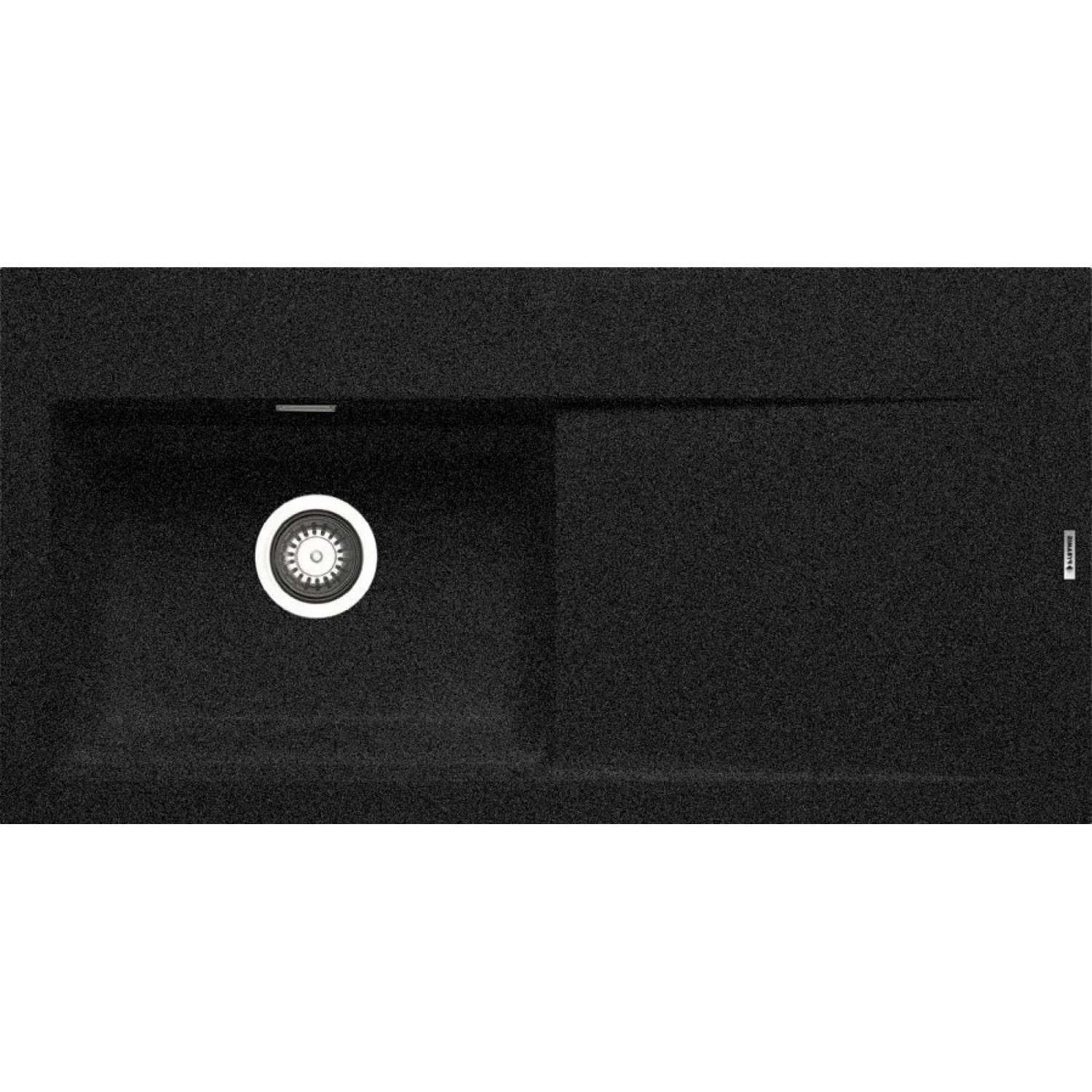 E-shop Pyramis Granitový drez s odkvapkávačom Tekton 1B 1D LH, black, 100 x 51 cm