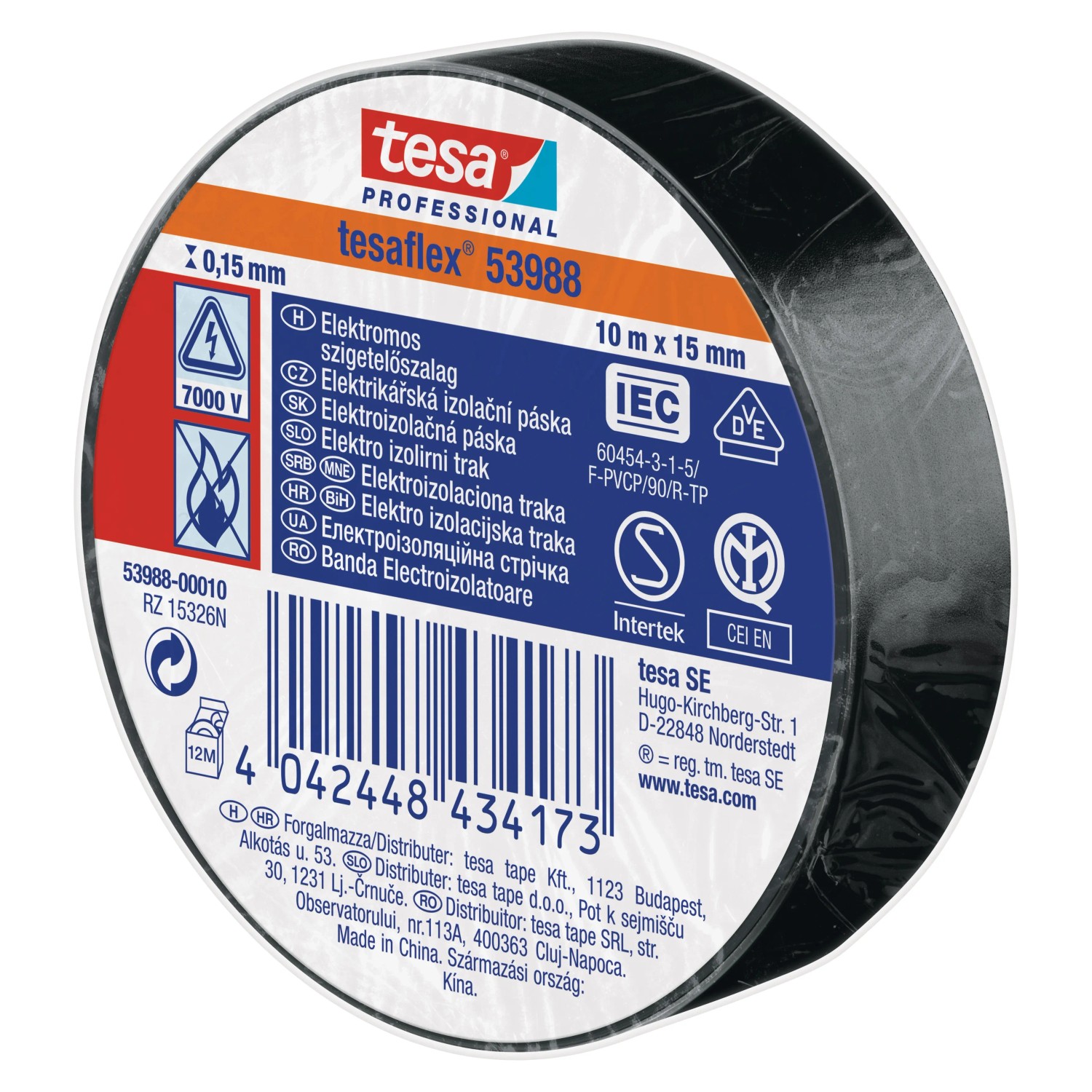 E-shop tesa Professional Elektrikárska izolačná páska tesaflex čierna 10 m x 15 mm