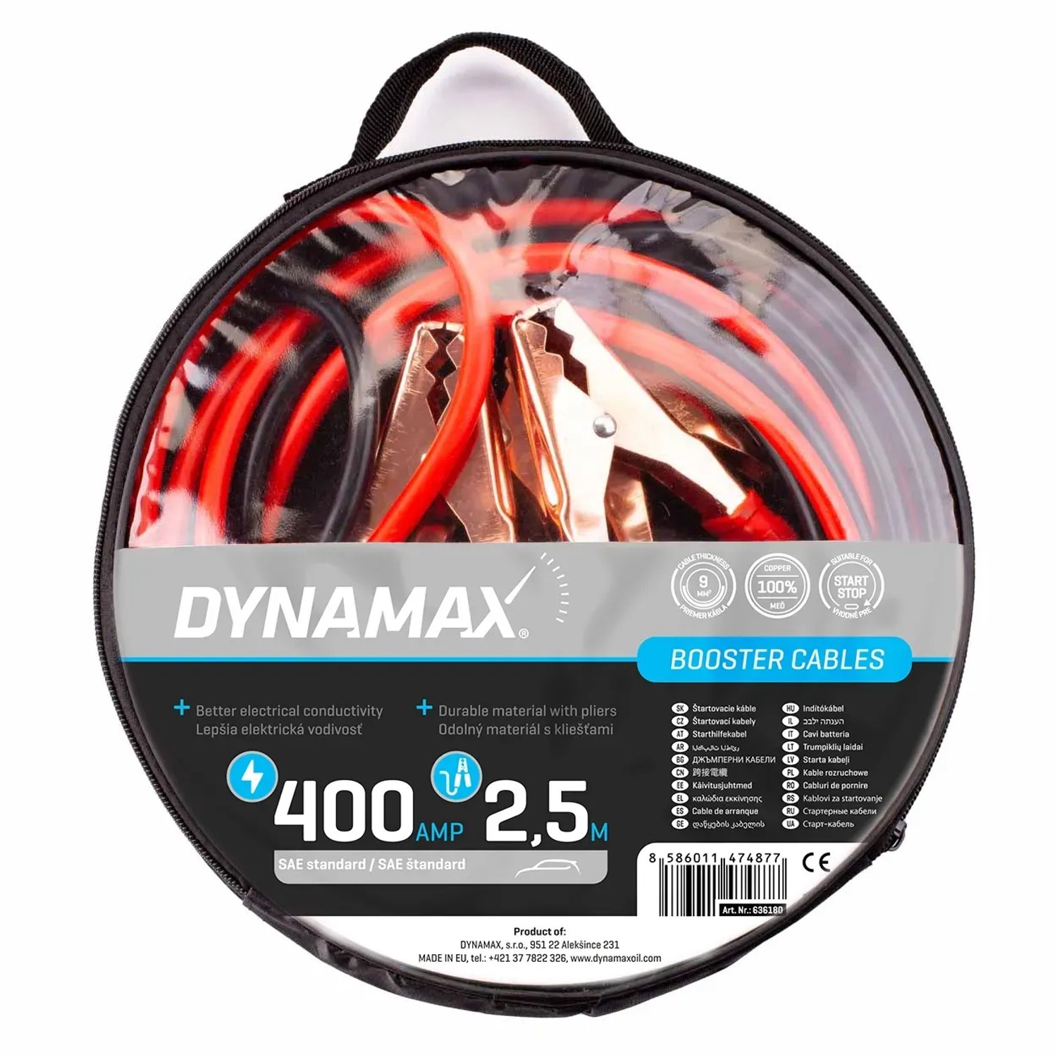 E-shop DYNAMAX Štartovacie káble 400 A, 2,5 m