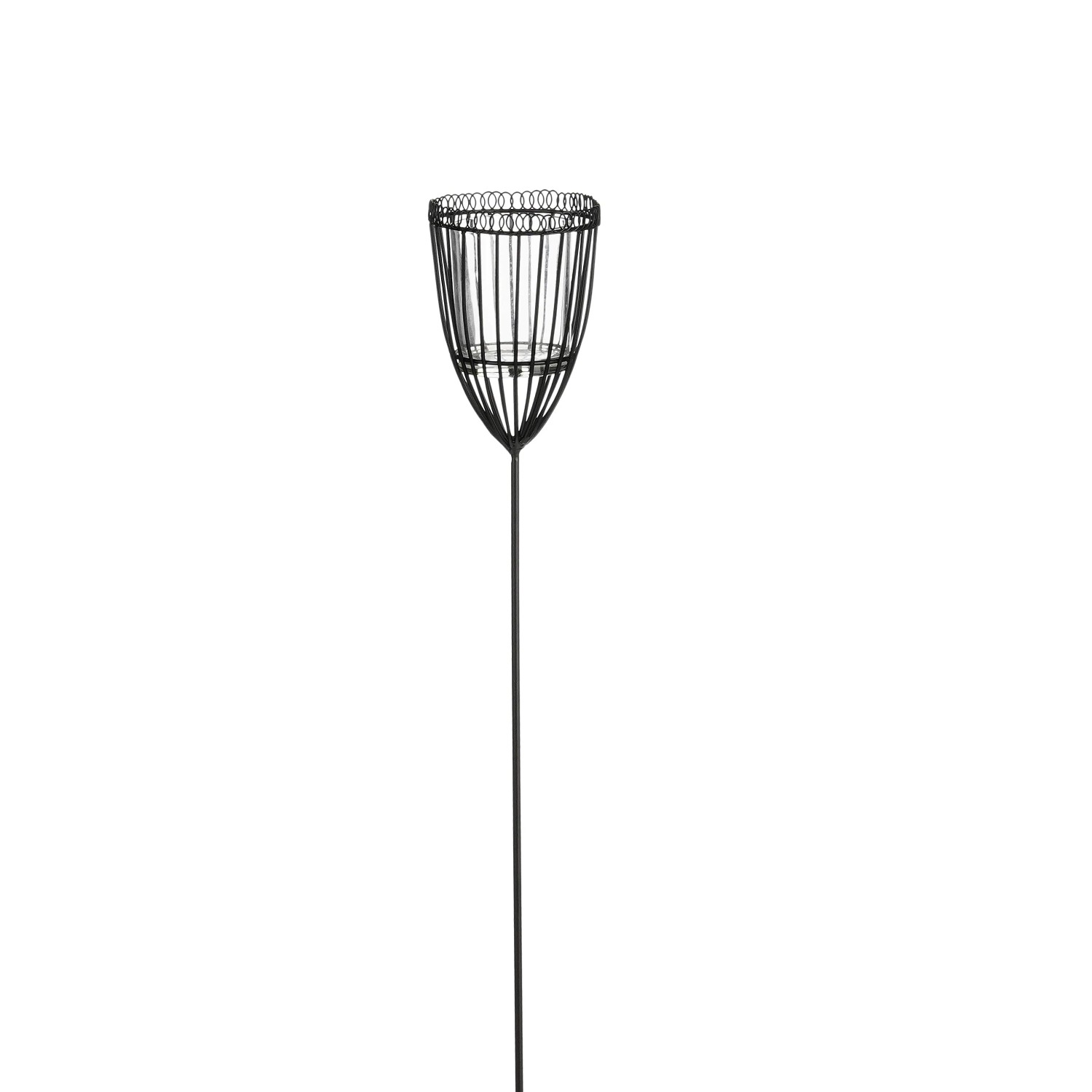 E-shop Mica Decorations Záhradný zápich pochodeň klasický design, čierna, 100 cm