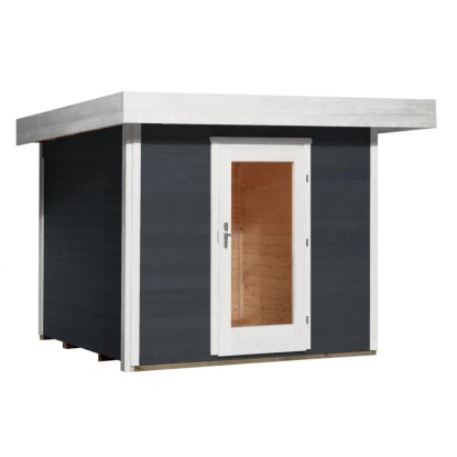 Weka Dizajnový drevený domček 172 veľ. 1 preskl., antracitový, 275 x 314 x 226cm