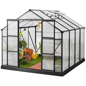 Skleník Floraworld Grow Big s otvorenými strešnými oknami a posuvnými dverami. Ideálne pre pestovanie rastlín.