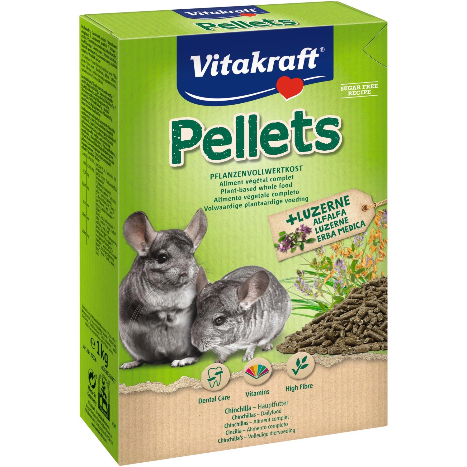 E-shop Vitakraft Kompletné krmivo pre činčily Pellets 1 kg