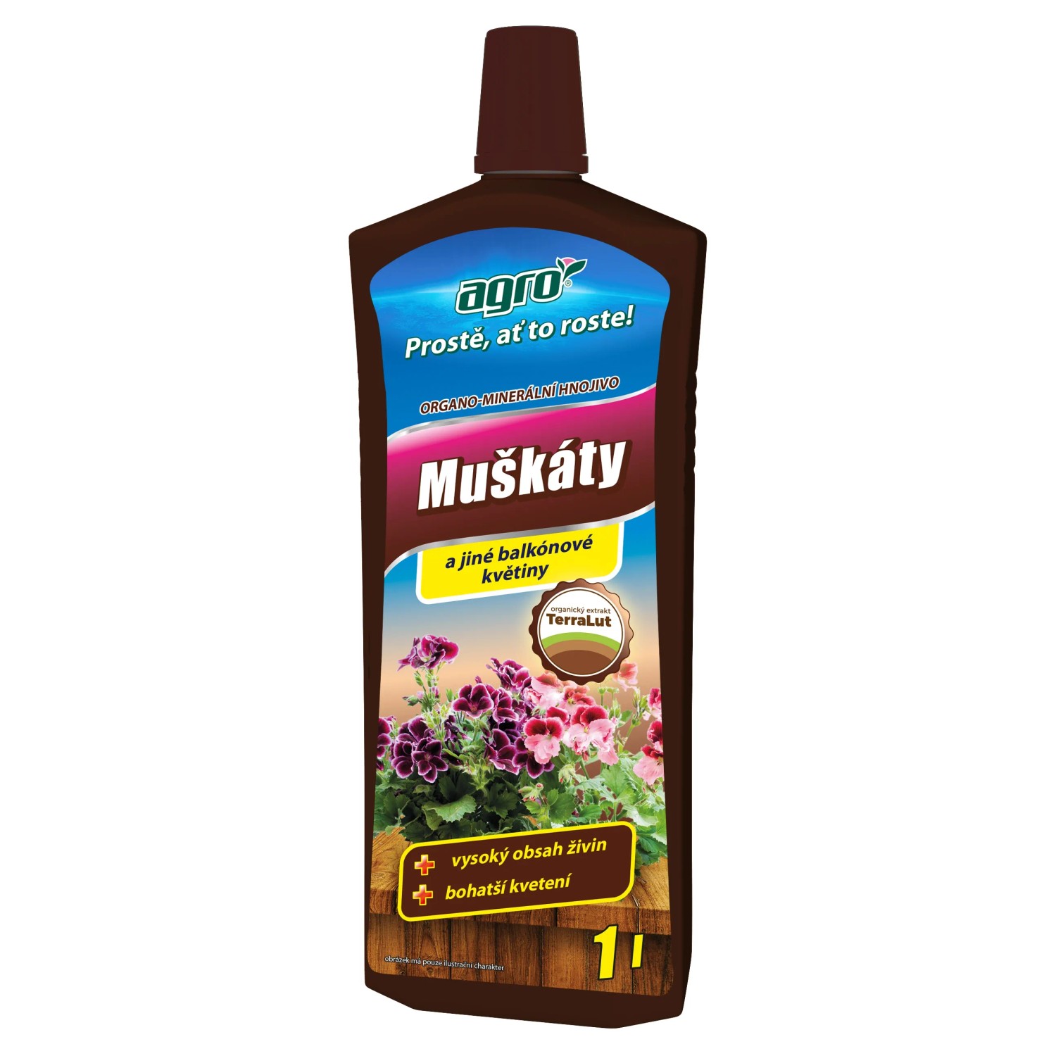 E-shop AGRO Kvapalné organo-minerálne hnojivo pre muškáty 1 l