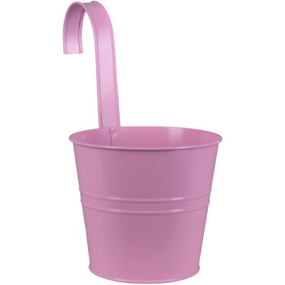 A.H.G. Zinkový kvetináč na balkón, ružová, pr. 11 x 22 cm