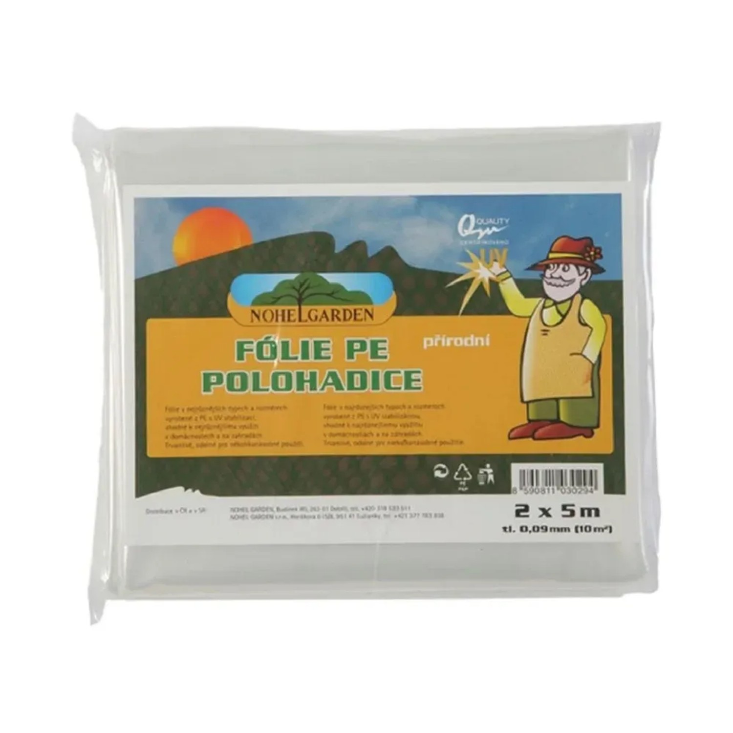 E-shop NOHEL GARDEN Fólia PE polohadica transparentná 0,09 mm, 2,x 5 m