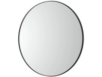 Roca Zrkadlo Luna s LED osvetlením, čierny rám, pr. 80 cm