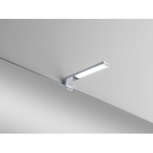 Moderné LED nástavné svietidlo Lines, 16,2 cm, na montáž na zrkadlo, neutrálne biele svetlo.
