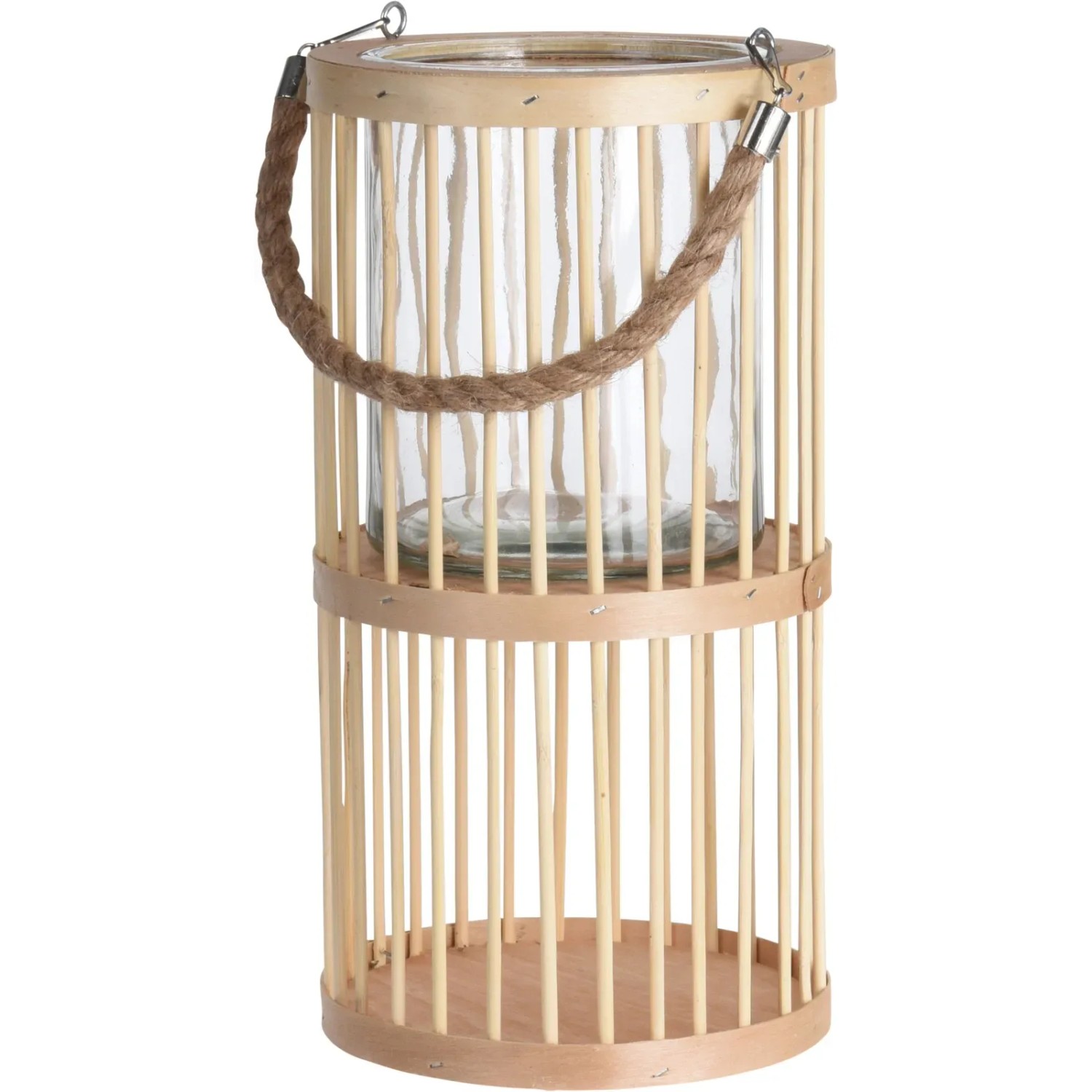 E-shop Koopman Bambusový lampáš vysoký prírodný pr. 16 x 30 cm
