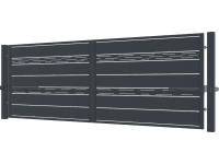 JARMEX Dvojkrídlová brána UDINE s pohonom a stĺp., antracit RAL7016, 1500x4000mm JARMEX Dvojkrídlová brána UDINE s pohonom a stĺp., antracit RAL7016, 1500x4000mm