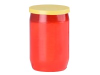 Olejová cintorínska sviečka červená so žltým viečkom 29 hodín, 100 g