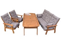 Zostava záhradného nábytku Robinson, borovicové drevo, 4-dielna, rôzne farby